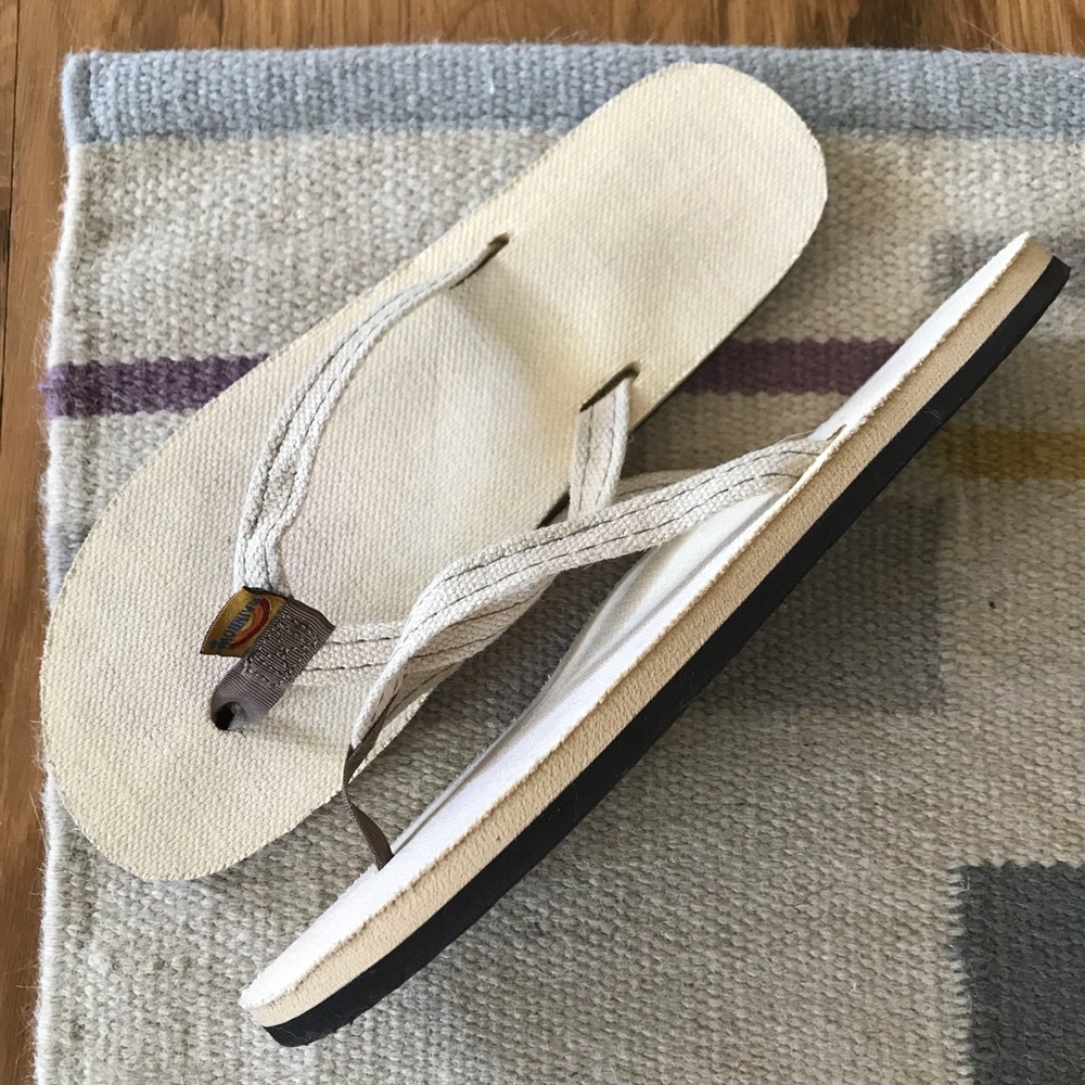 Rainbow Hemp Narrow Strap Eco Sandals